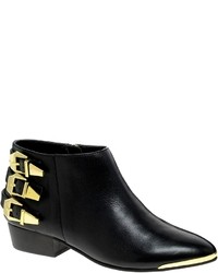 Report Signature Noma Black Buckled Flat Ankle Boots Black