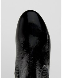 Asos Represent Premium Leather Patent Chelsea Ankle Boots