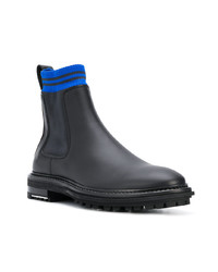 Lanvin Ribbed Trim Ankle Boots