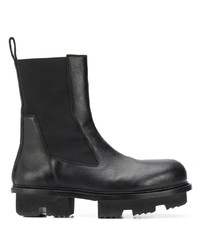 Rick Owens Ridged Sole Grained Effect Boots
