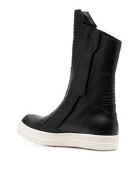 Rick Owens Round Toe Leather Boots