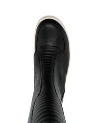 Rick Owens Round Toe Leather Boots
