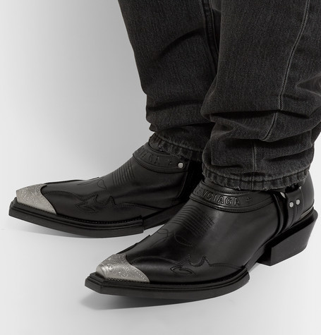 Balenciaga Black Suede Ankle Boots  Runway Catalog