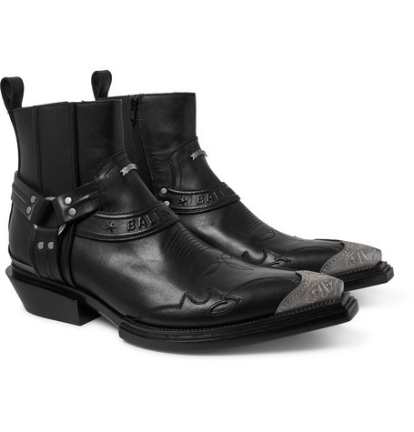 Balenciaga Santiag Embellished Boots, $832 | MR | Lookastic