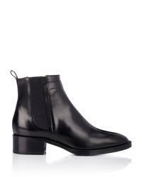 Sartore Leather Chelsea Boots Black Blue
