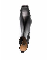 Cesare Paciotti Sculpted Heel Leather Chelsea Boots