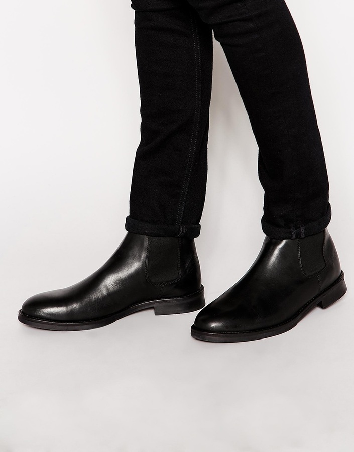 selected homme leather chelsea boots