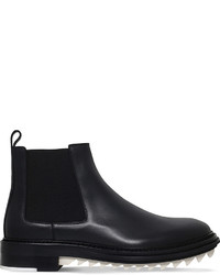 Lanvin Shark Tooth Sole Leather Chelsea Boots