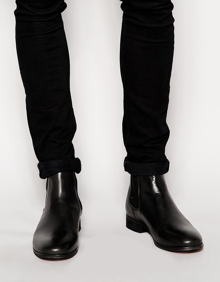 Shoe The Bear Leather Chelsea Boots, $235 | Asos | Lookastic.com