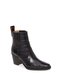 Ganni Short Leather Boot