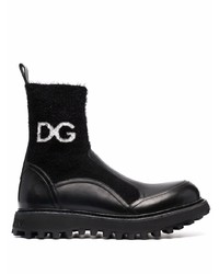 Dolce & Gabbana Sock Style Logo Boots