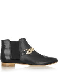 Tod's Sold Out Chain Trimmed Leather Chelsea Boots