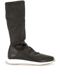 Rick Owens Square Toe Knee Length Boots