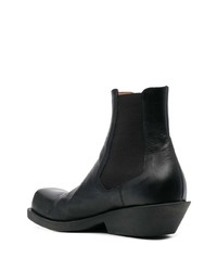 Marni Square Toe Leather Ankle Boots