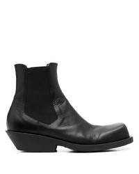 Marni Square Toe Leather Ankle Boots
