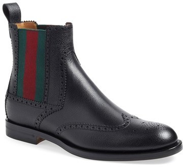 Gucci Strand Wingtip Chelsea Boot, $975 