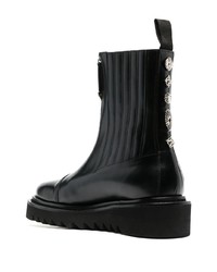Toga Studded Leather Ankle Boots