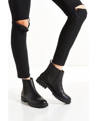 Women's Black Leather Chelsea Boots 