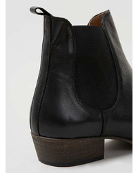 Topman Black Leather Chelsea Boots