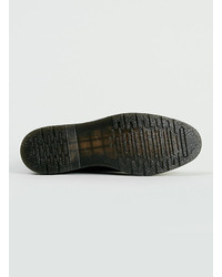 Topman Howes Black Leather Croc Zip Chelsea Boots
