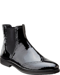 Ecco Touch 15 Mid Cut Bootie Black Patent Leather Boots