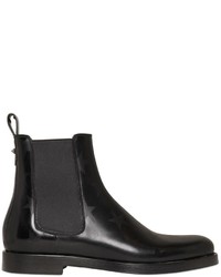 Valentino Stars Print Leather Chelsea Boots