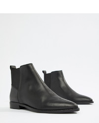 ASOS DESIGN Wide Fit Atom Leather Chelsea Boots Leather