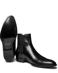 Saint Laurent Wyatt Leather Chelsea Boots
