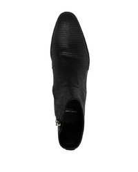 Saint Laurent Wyatt Lizard Effect Ankle Boots