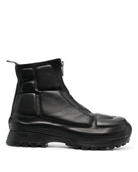 Guidi Zip Front Leather Ankle Boots