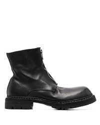 Guidi Zip Front Leather Ankle Boots