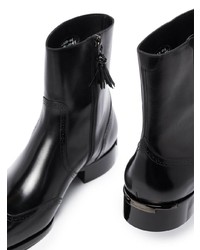 Santoni Zip Leather Ankle Boots