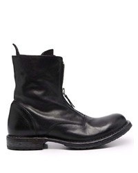 Moma Zip Up Leather Ankle Boots