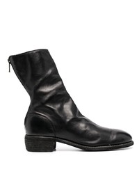 Guidi Zipped Mid Calf Leather Boots