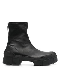 Vic Matie Zippered Leather Ankle Boots