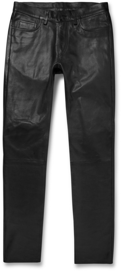Acne Studios Depp Fly Leather Trousers | Where to buy & how to