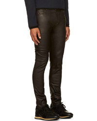 Closed Black Classic Leather Trousers