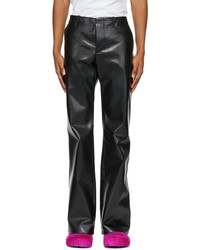 Marni Black Faux Leather 70s Style Trousers