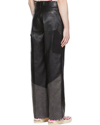 Andersson Bell Black Faux Leather Trousers