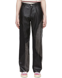 Andersson Bell Black Faux Leather Trousers