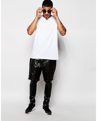 Asos Brand Super Skinny Meggings In Faux Leather