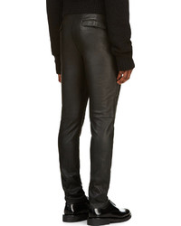 CNC Costume National Costume National Black Leather Zip Pants