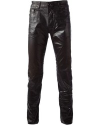 Diesel Black Gold Faux Leather Skinny Trousers