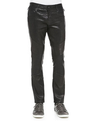 J Brand Jeans Leather Bearden Moto Pants Black