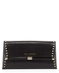 Diane von Furstenberg 440 Studded Envelope Clutch Bag Black