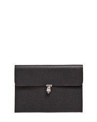 Alexander McQueen Grained Leather Skull Pouch