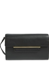 Vince Camuto Aster Convertible Leather Clutch Black