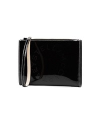 Stella McCartney Black Faux Leather Zip Clutch Bag