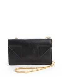 Saint Laurent Black Leather Betty Envelope Chain Shoulder Bag