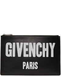 Givenchy Black Leather Logo Pouch